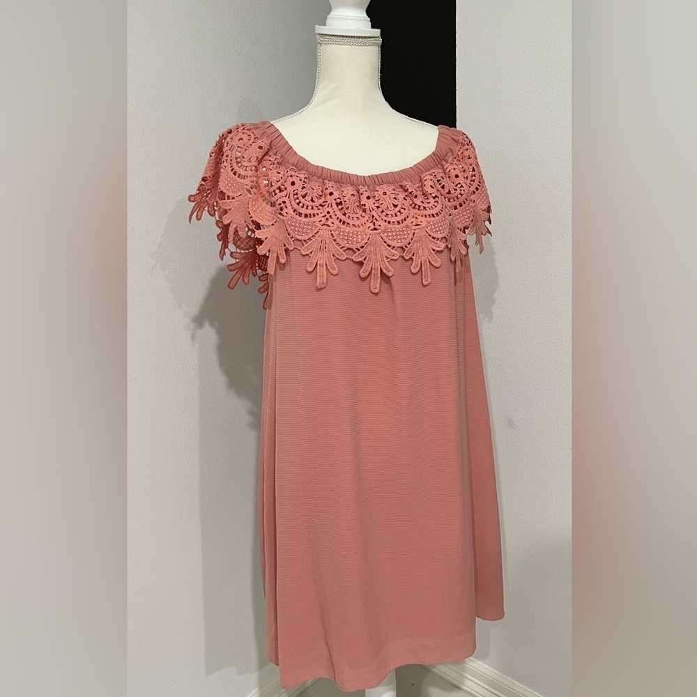 Dress Tweed Pink Crochet Top